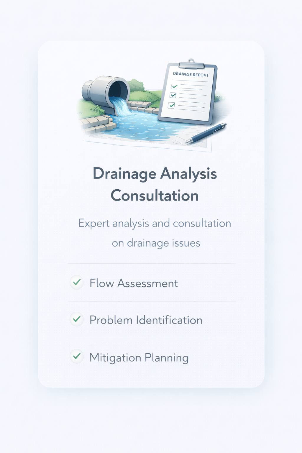 Drainage Analysis Consultation